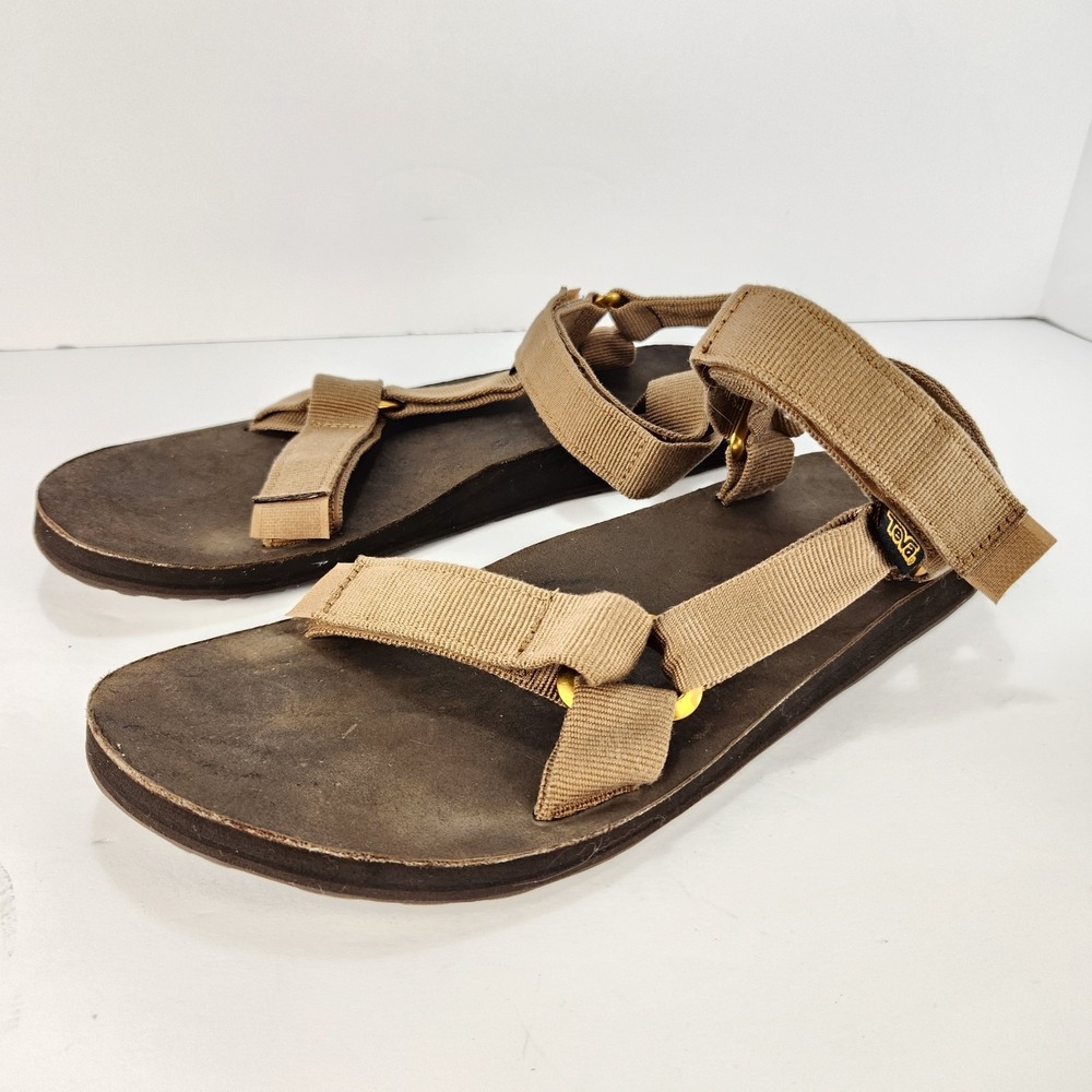 Teva Men's Strappy Waterproof Comfy Casual Brown Sandals Size 11